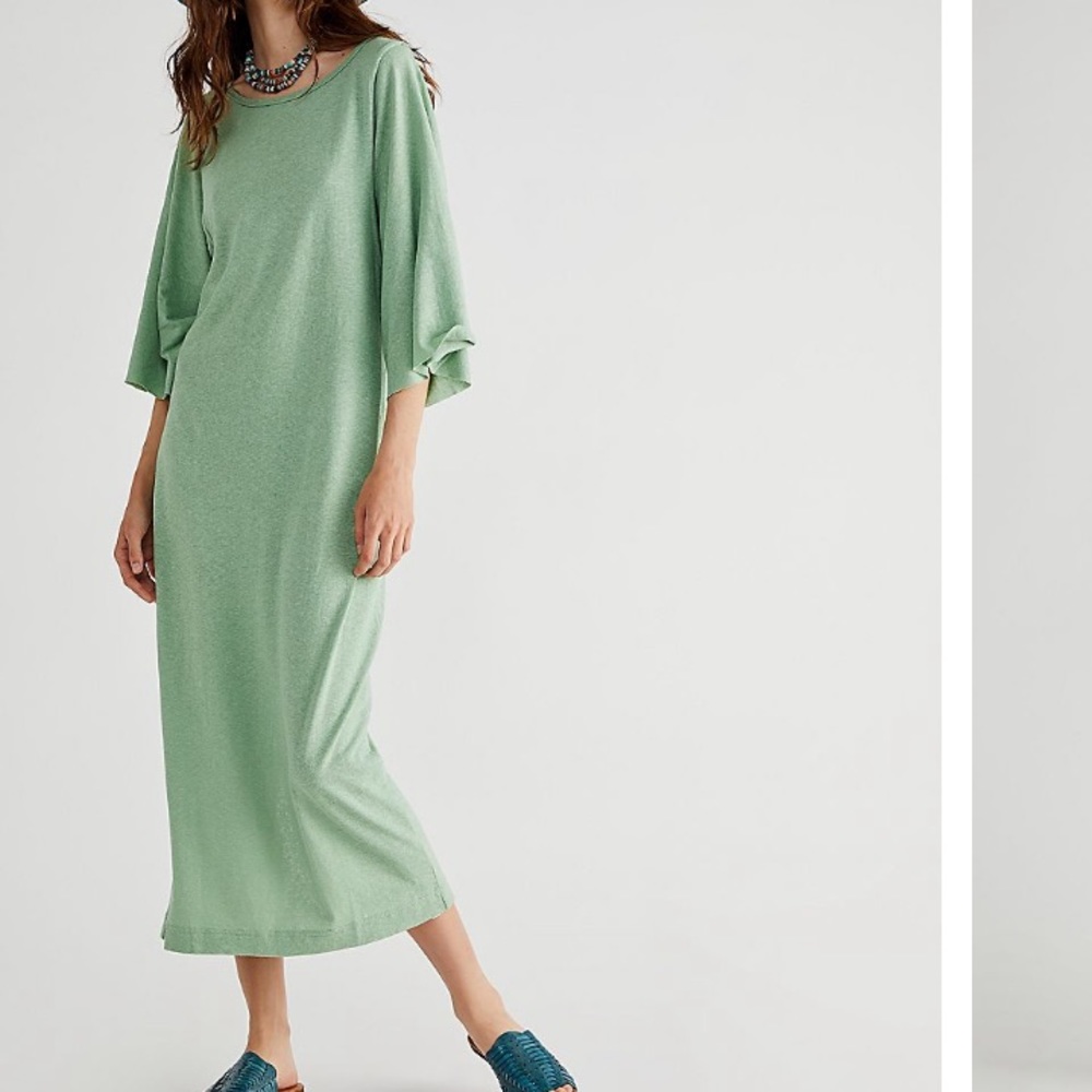 Free People Relaxed Mint Green Midi Dress